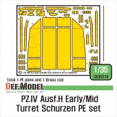 DE35018 PZ.IV Ausf.H Early/Mid Turret Schurzen PE set (for Academy, ETC 1/35)