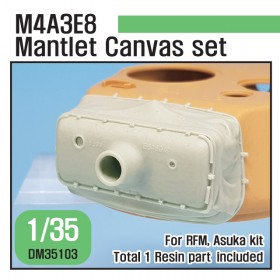 DM35103 US M4A3E8 Sherman Mantlet canvas cover set (for RFM, Taska/Asuka kit 1/35)