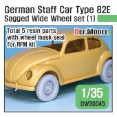 DW30045 German Staff Car Type 82E  Wheel set 01-Wide(contienetal) (for RFM 1/35)