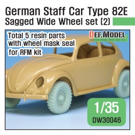 DW30046 German Staff Car Type 82E  Wheel set 02-Wide(Semperit) (for RFM 1/35)