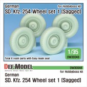 DW30048 German Sd.Kfz.254 Sagged Wheel set 01 (for Hobbyboss 1/35)