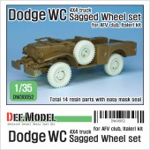 DW30052 WW2 U.S Dodge WC 4X4 Sagged wheel set (for AFV club, Italeri 1/35)