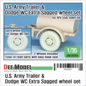 DW30055 WW2 U.S Dodge WC Extra Sagged wheel set (for WC6x6, M101 trailer)