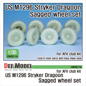 DW35114 US M1296 Stryker Dragoon Sagged wheel set (for AFV club 1/35)