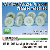 DW35114 US M1296 Stryker Dragoon Sagged wheel set (for AFV club 1/35)