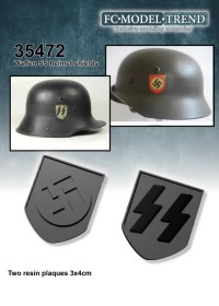 FCM35472 Waffen SS resin plaques, 3x4cm