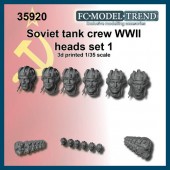 FCM35920 Soviet tank crew heads, set 1