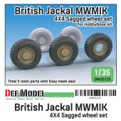 DW35125 UK Jackal1 MWMIK 4x4 Sagged wheel set (for Hobbyboss 1/35) 