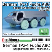 DW35128 German TPz-1 Fuchs ABC Sagged wheel set (1) mich.XL( for Revell 1/35)