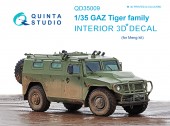 QD35009 3D Декаль интерьера кабины для семейства ГАЗ Тигр