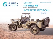 QD35018 3D Декаль интерьера кабины для  Willys MB