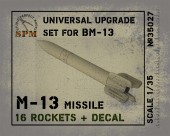 SPM35027 Реактивные снаряды M-13 для всех систем БМ-13. В наборе 16 ракет, декаль.