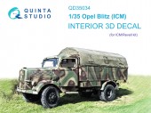 QD35034 3D Декаль интерьера кабины Opel Blitz - ICM