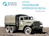 QD35038 3D Декаль интерьера кабины US White 666
