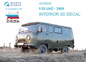 QD35045 3D Декаль интерьера кабины UAZ-3909