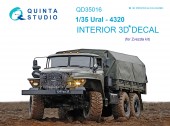 QD35016 3D Декаль интерьера кабины Урал-4320 (Звезда)
