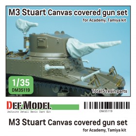 DM35119 WWII US M3 Stuart Canvas covered gun set (for Academy, Tamiya 1/35)