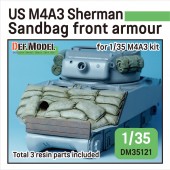 DM35121 WWII US M4A2/A3 Sherman sandbag 47º  front armour (for 1/35 M4A2/A3 kit) 