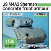 DM35122 WWII US M4A2/A3  Sherman Concrete 47º front armour (for 1/35 M4A2/A3 kit) 