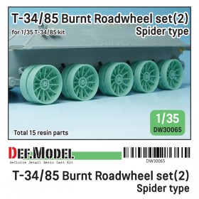 DW30065 T-34/85 Burnt spider type roadwheel set- 5 wheel included (for T-34/85 kit 1/35)