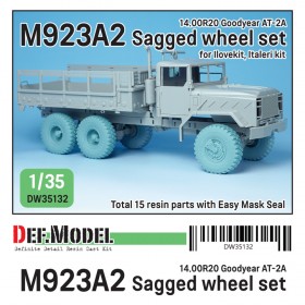 DW35132 M923A2 BIG FOOT Truck Goodyear Sagged Wheel set (for Ilovekit, Italeri 1/35)