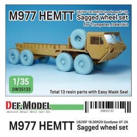 DW35133 US, IDF M977 HEMTT Truck Goodyear Sagged Wheel set (for Italeri, Trumpeter, Etc. 1/35)