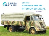 QD35032 3D Декаль интерьера кабины Renault AHN 3.5t (ICM)