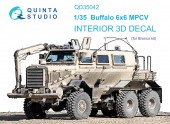 QD35042 3D Декаль интерьера кабины Buffalo 6x6 MPCV (Bronco)