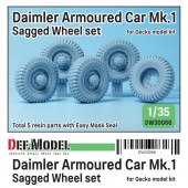 DW30066 WW2 British daimler armoured car wheel set (for Gecko model 1/35)