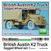DW30068 WW2 British Austin K2 Truck wheel set (1) - Dunlop (for Airfix 1/35)