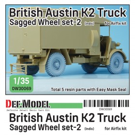 DW30069 WW2 British Austin K2 Truck wheel set (2) -India (for Airfix 1/35)