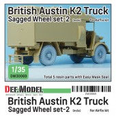 DW30069 WW2 British Austin K2 Truck wheel set (2) -India (for Airfix 1/35)