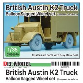 DW30070 WW2 British Austin K2  Truck Balloon wheel set -goodyear (for Airfix 1/35)