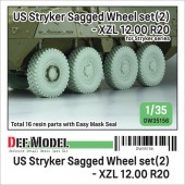 DW35156 US M1126 Stryker XZL Sagged wheel set (2) (for Stryker series 1/35)
