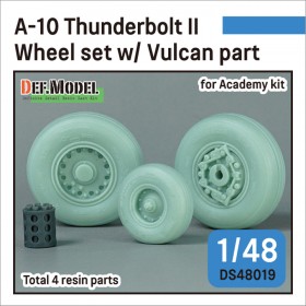 DS48019 A-10 Thunderbolt II wheel set w/ Vulcan part (for Academy 1/48) 