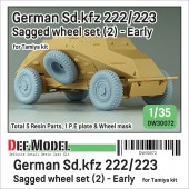 DW30072 WW2 German Sd.kfz 222/223 Sagged wheel set(2) - Early (for Tamiya 1/35)