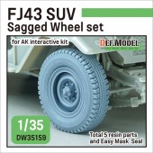 DW35159 FJ43 Sagged wheel set -Bridgestone (for 1/35 AK interactive kit) 