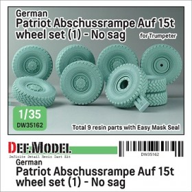 DW35162 German Patriot Abschussrampe auf 15t mil gl Br A1 wheel set (1) for lifted up (for 1/35 Trumpeter kit)