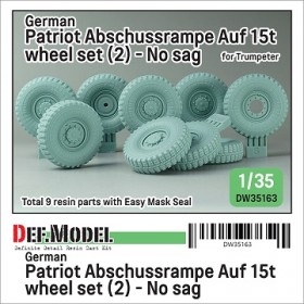 DW35163 German Patriot Abschussrampe auf 15t mil gl Br A1 wheel set (2) for lifted up (for 1/35 Trumpeter kit)