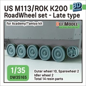 DW35165 M113A1 Roadwheel outside parts w/ Idler wheels (for Tamiya/Academy 1/35 kit)- 3D printed 