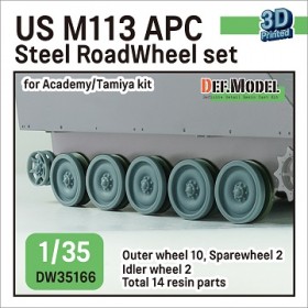 DW35166 M113A2 Roadwheel outside parts(Steel wheels) w/ Idler wheels (for Tamiya/Academy 1/35 kit)- 3D printed 