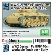 DT35003 WW2 Pz.III/IV 40cm Workable Track set - Early type (for 1/35 Pz.III/IV kit)