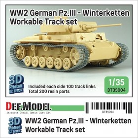 DT35004 WW2 Pz.III/IV 40cm Workable Track set - Winterketten (for 1/35 Pz.III kit)