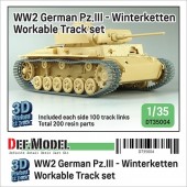 DT35004 WW2 Pz.III/IV 40cm Workable Track set - Winterketten (for 1/35 Pz.III kit)