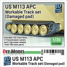 DT35006 US M113 APC Workable Track set- Damaged pad (for 1/35 M113 kit)