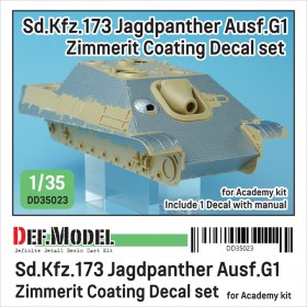 DD35023 WWII Jagdpanther G1 Zimmerit Decal set (1/35 Academy kit)