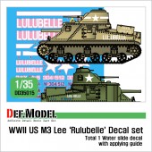 DD35015 US M3 Lee Rulubelle Decal set (1/35 M4A3E8)