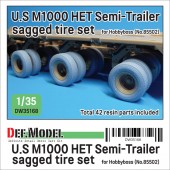 DW35168 US M1000 HET semi-trailer sagged tire set (for HB 1/35 kit)