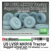 DW35176 US LVSR MKR16 Tractor XZL sagged wheel set (10 wheels) (for ILK 1/35) 