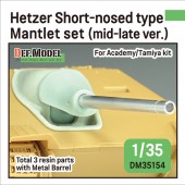 DM35154 German Hetzer late short type mantlet/ barrel set (for Academy, Tamiya, Takom)